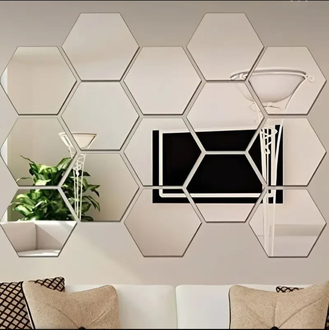 Conjunto 10 Unidades Espelho Autoadesivo MirrorShape™