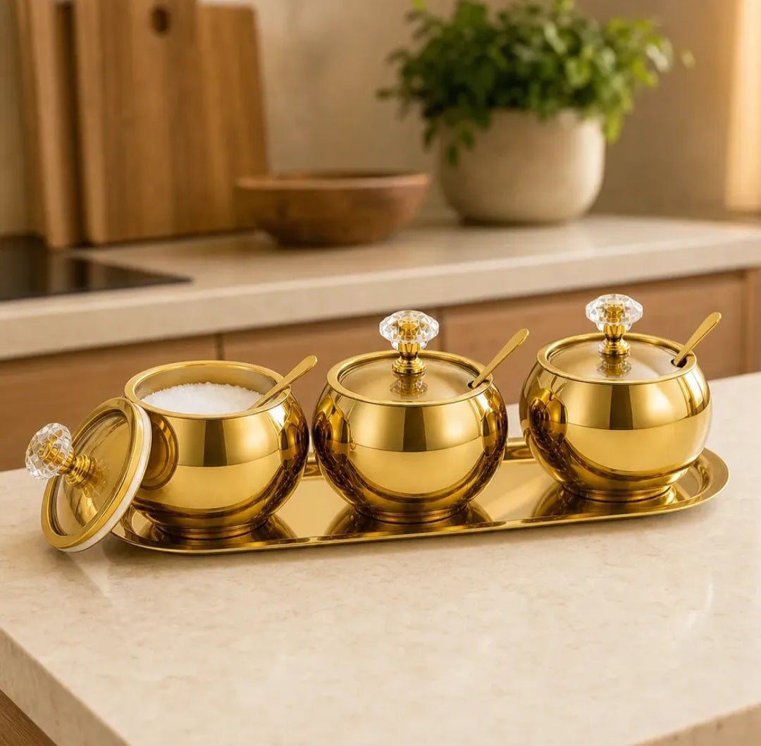 Açucareiro Royale™ — Conjunto Dourado