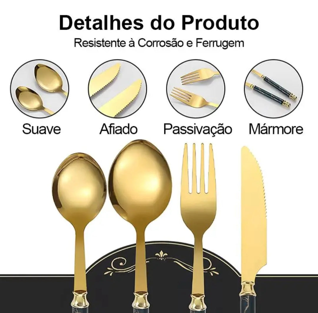 Conjunto de Talheres Versailles Gold™