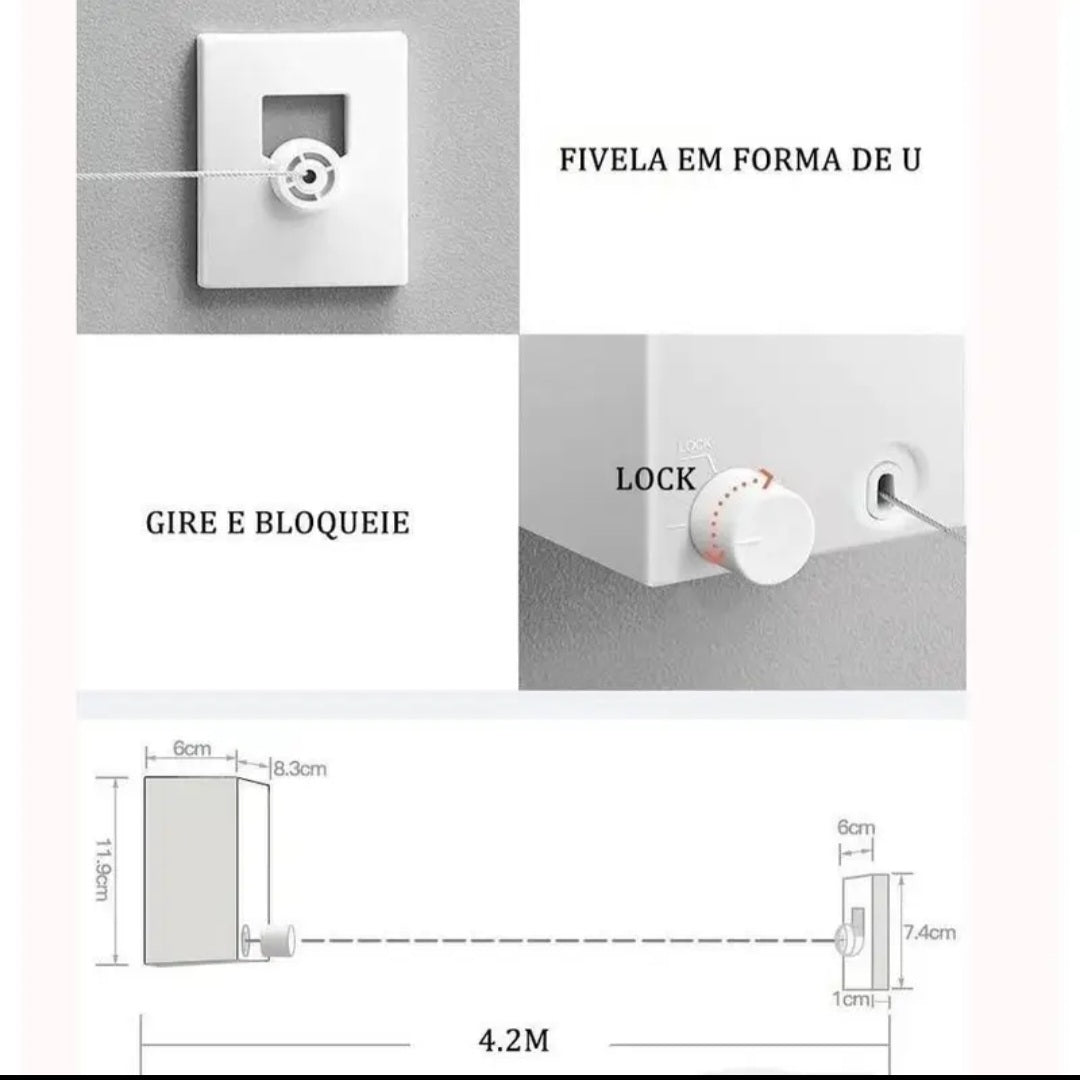 Varal Retrátil FlexDry™