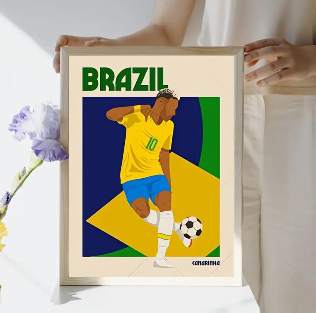 Quadro Retrô Canvas Arte do Futebol – Ídolos em Festa™