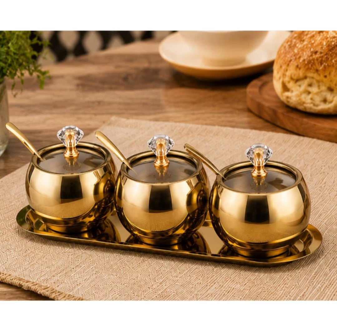 Açucareiro Royale™ — Conjunto Dourado