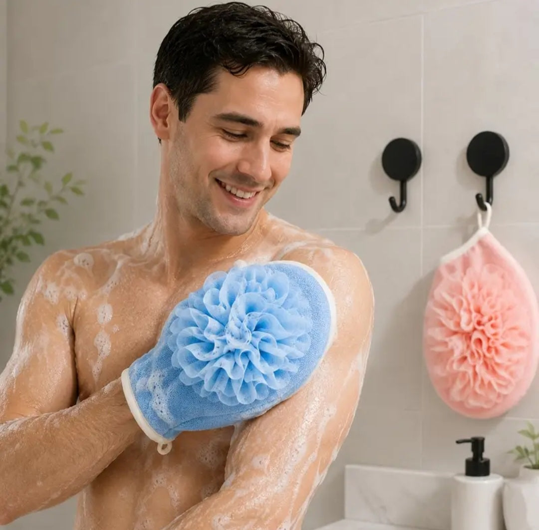 Luva Floral Spa™ — Banho + Gancho