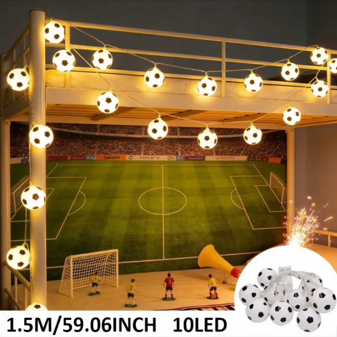 Cordão Decorativo de Bolas de Futebol com LED – LumiFut™