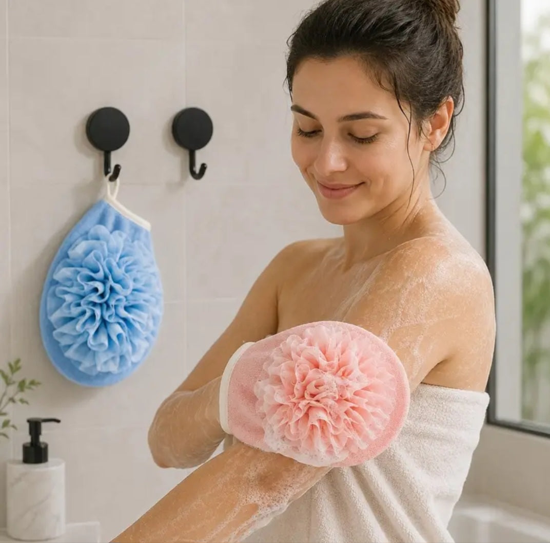 Luva Floral Spa™ — Banho + Gancho