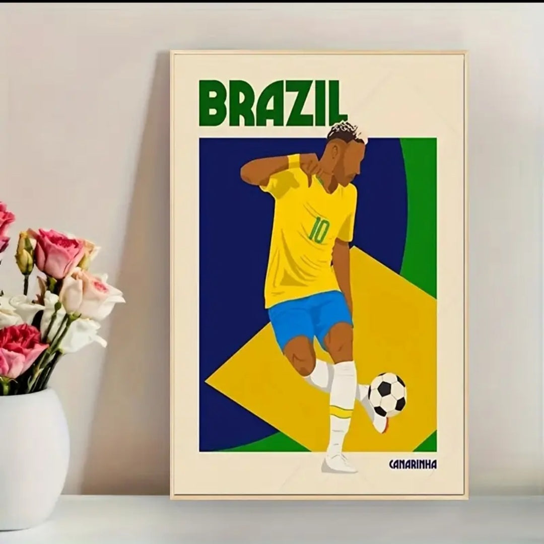 Quadro Retrô Canvas Arte do Futebol – Ídolos em Festa™
